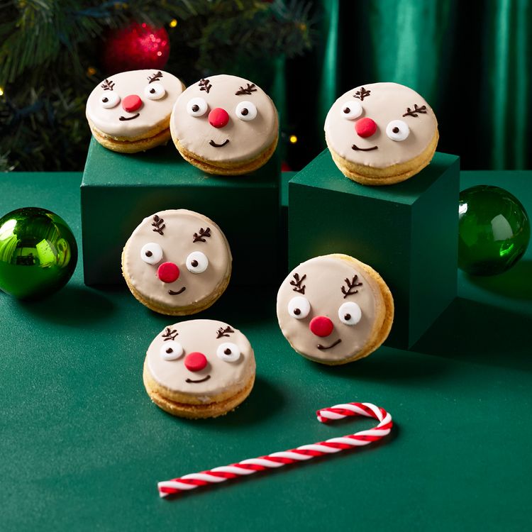 Reindeer Shortbread Biscuits - Pack of Six