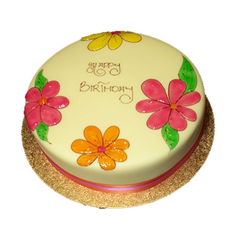 Flowers Cake - Round