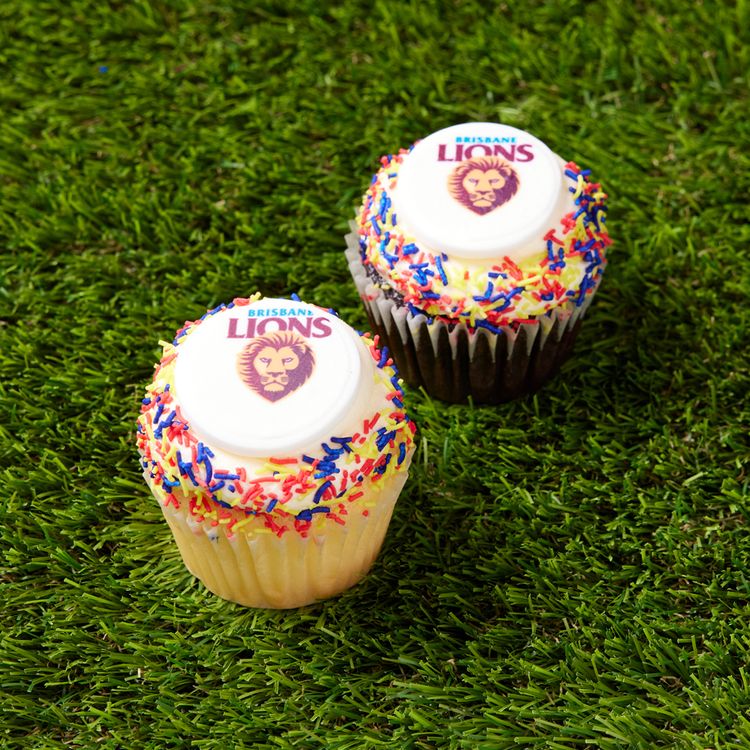 Brisbane Lions Cupcakes - Pack of Six