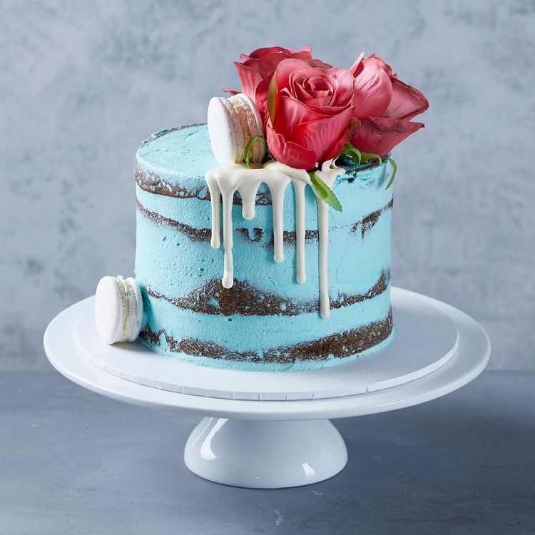 Blue Naked Drip Celebration Cake