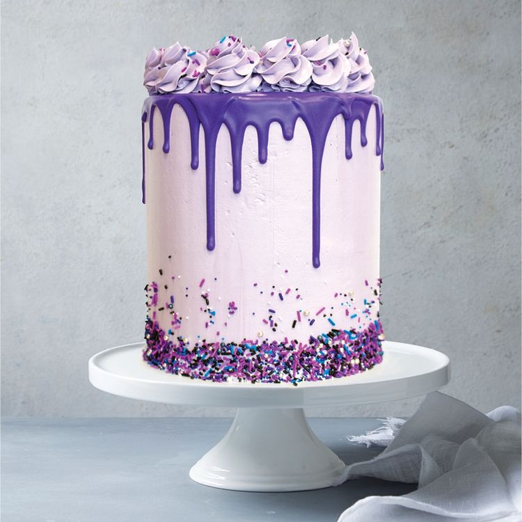 Purple Drip Celebration Cake