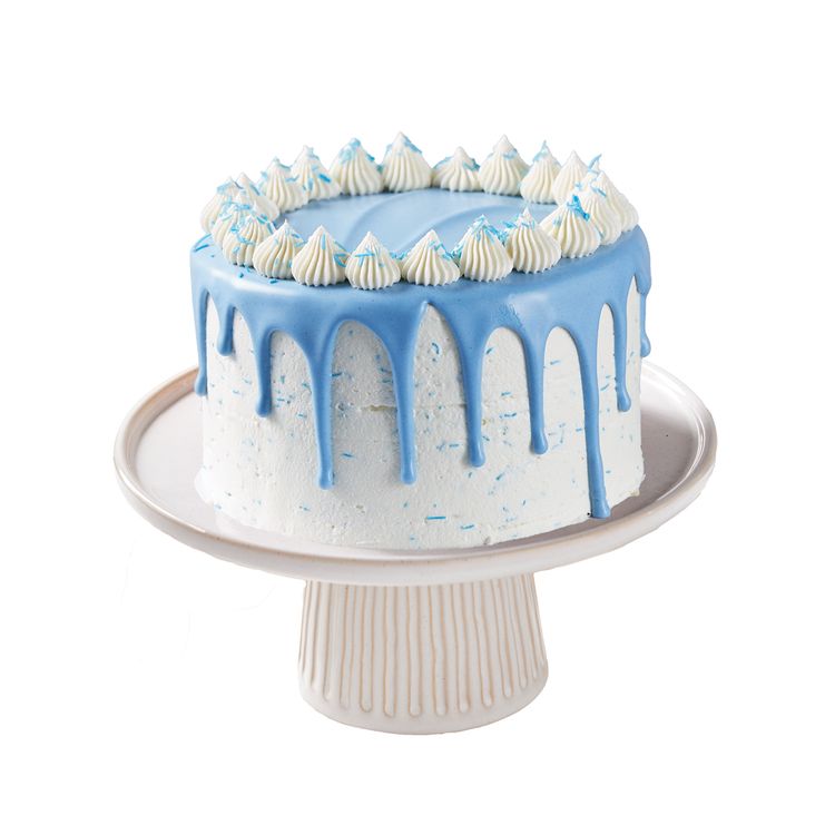 Flourless Blue Drip Cake