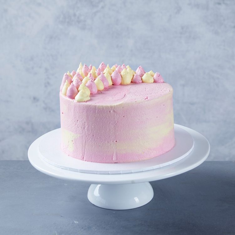 Flourless Pink & Vanilla Buttercream Cake