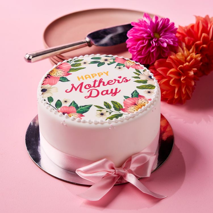 Mother's Day Vanilla Photo Cake