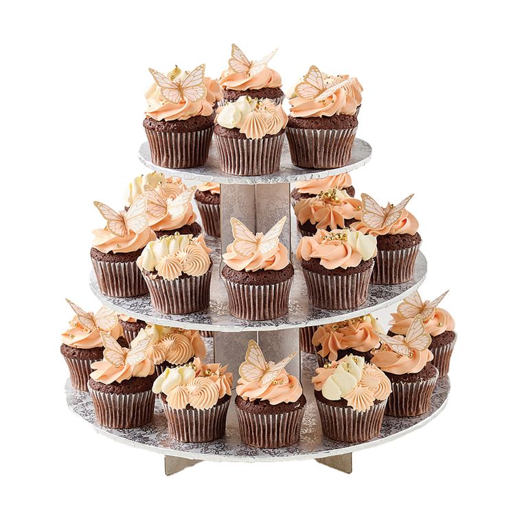 Butterfly & Swirls Cupcake Tower
