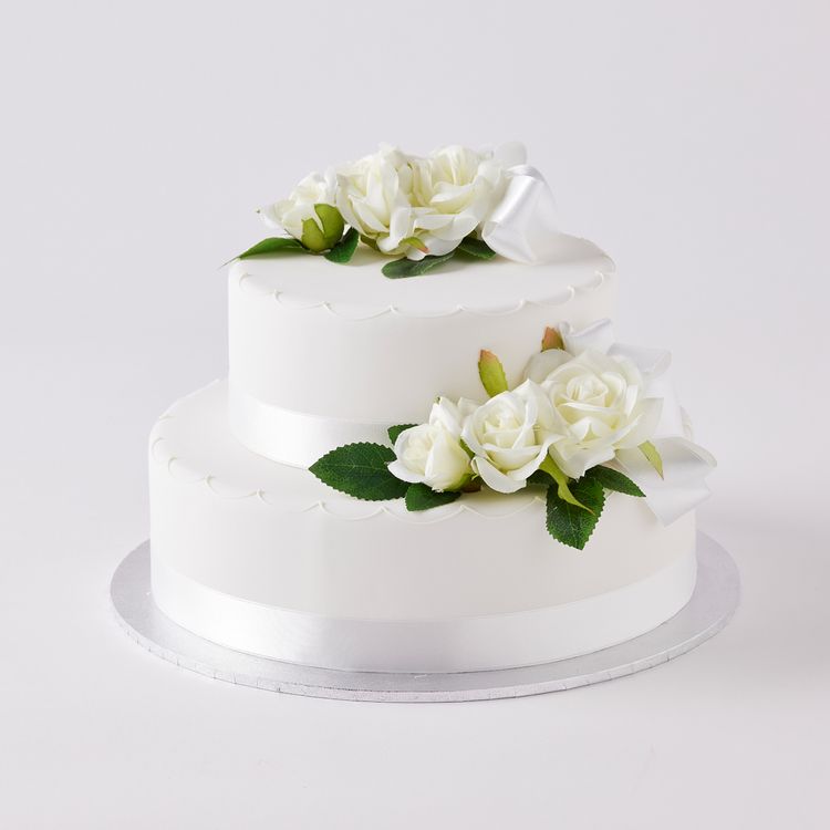 White Rose Wedding Cake