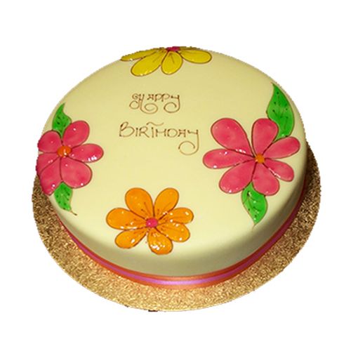 Flowers Cake - Round