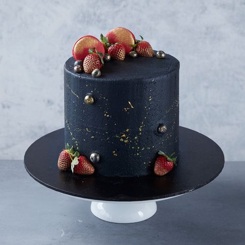 Black Decorated Cake