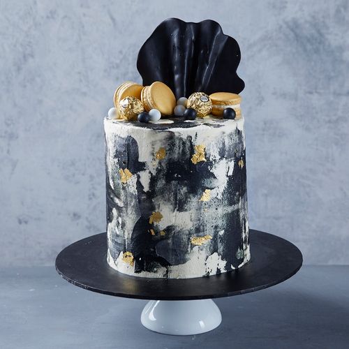 Black Decorated Cake