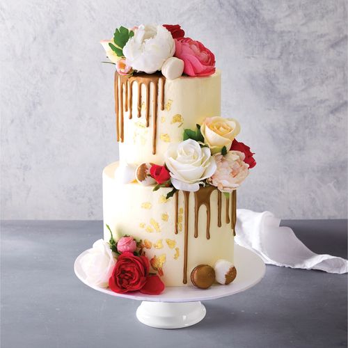 Bronze Drip Celebration Cake