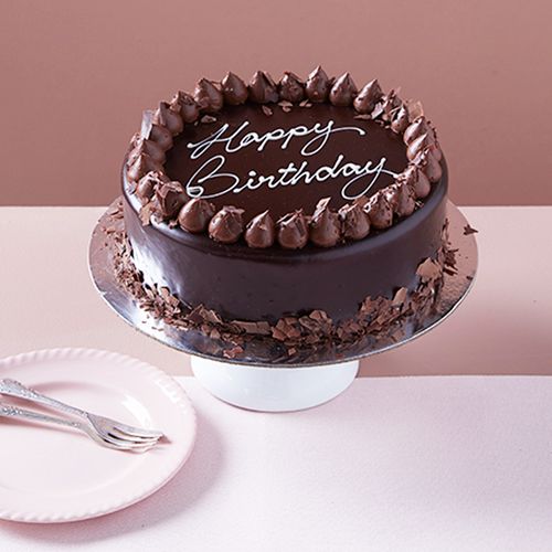 Chocolate Ganache Cake - Happy Birthday