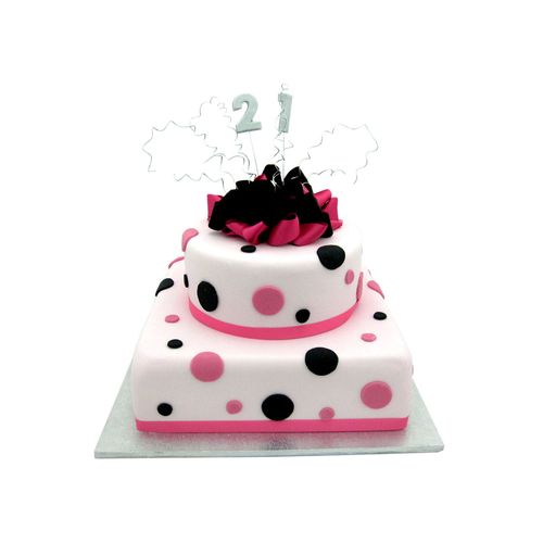 Funky Spotty Cake - Two Tier