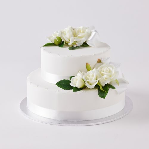 White Rose Wedding Cake