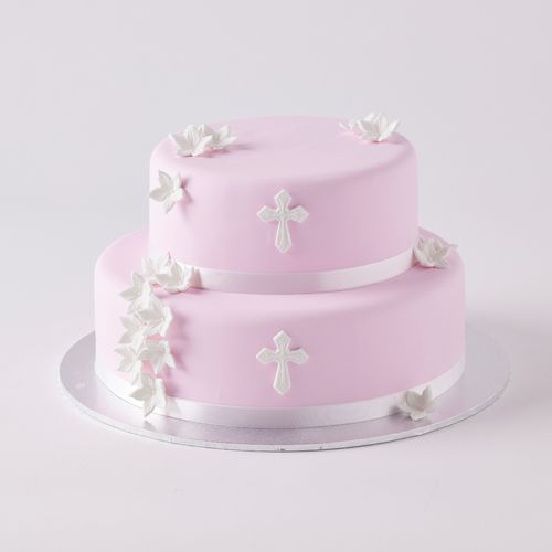 Cross & Petal Cake