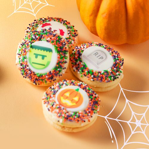 Halloween Emoji Biscuits - Mixed Pack of Six