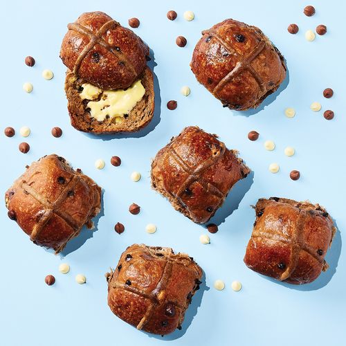 Choc Chip Hot Cross Buns - Pack of Six