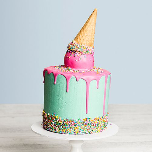 Ice Cream Cone Drip Cake