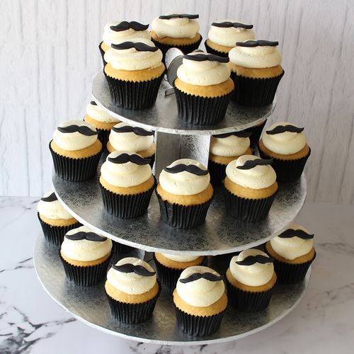 Moustache Cupcake Cake