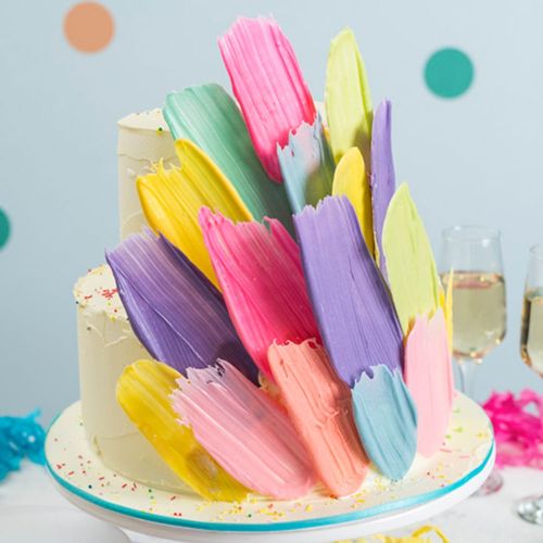 Neon Brushstroke Cake