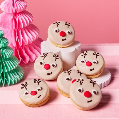 Reindeer Shortbread Biscuits - Pack of Six