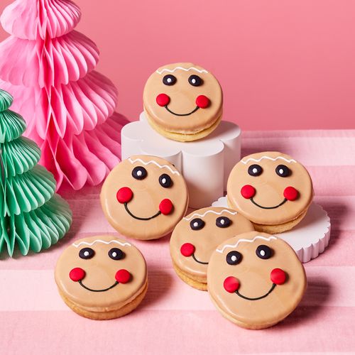 Gingerbread Man Shortbread Biscuits - Pack of Six