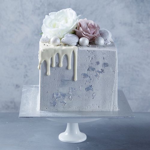 Silver Decorated Cake